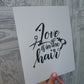 Salon Print | Love Is In The Hair | Hairdressing Print | Hair Quote
