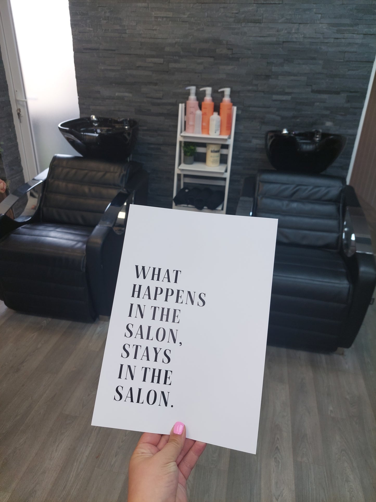 Quote Print | What Happens In The Salon, Stays In The Salon | Salon Print