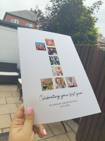 1st Birthday Print | First Birthday | Personalised Print
