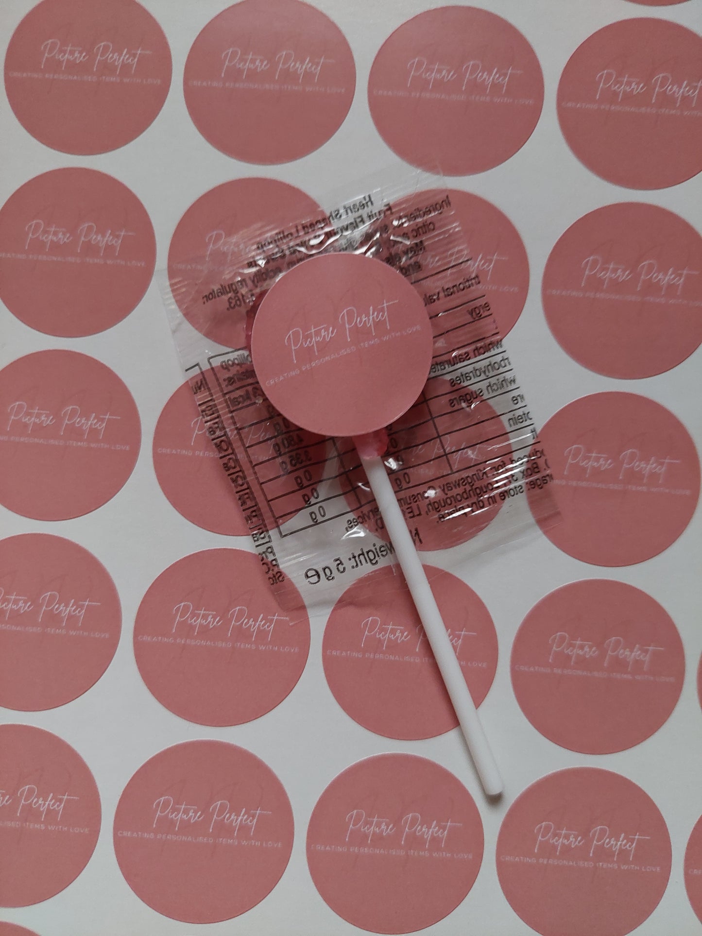 STICKERS ONLY | Logo Lollipop Stickers | Logo Business Supplies | Logo Sweet Stickers