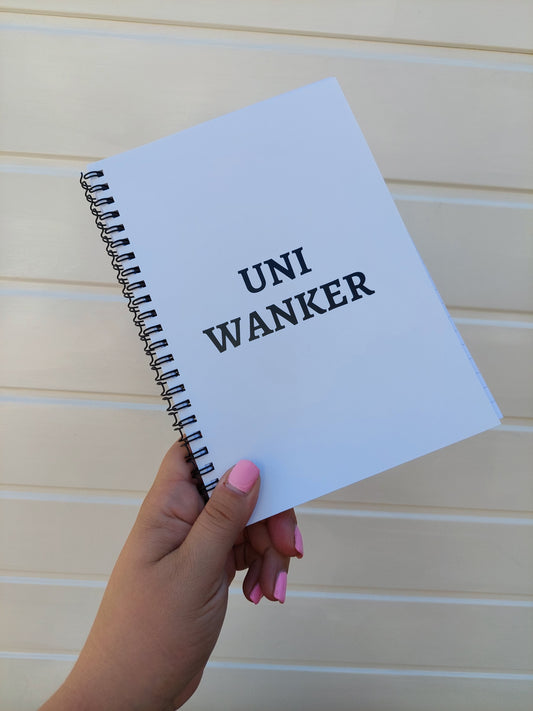 Uni Notebook | University Stationery | Uni Wanker | Funny Notebook