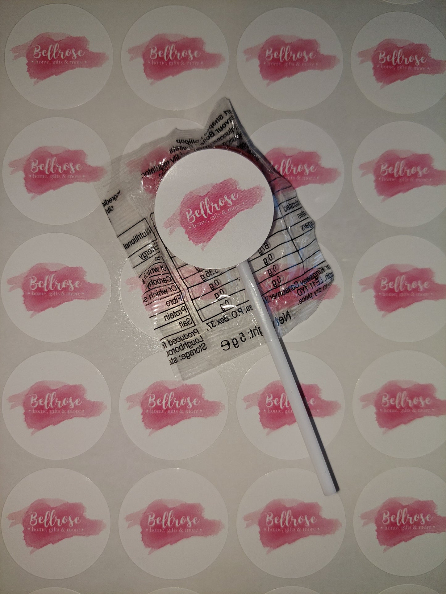 STICKERS ONLY | Logo Lollipop Stickers | Logo Business Supplies | Logo Sweet Stickers
