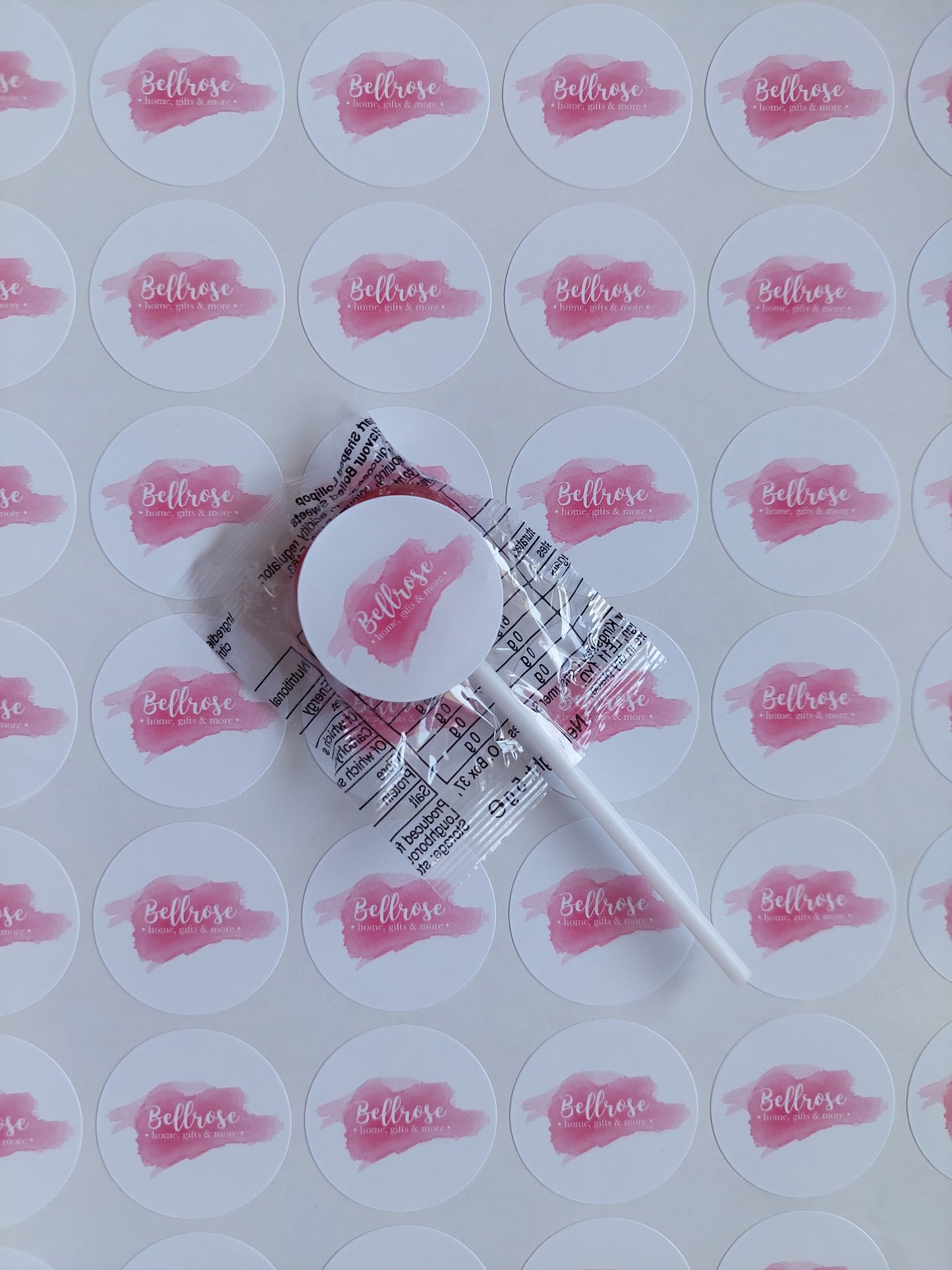 STICKERS ONLY | Logo Lollipop Stickers | Logo Business Supplies | Logo Sweet Stickers