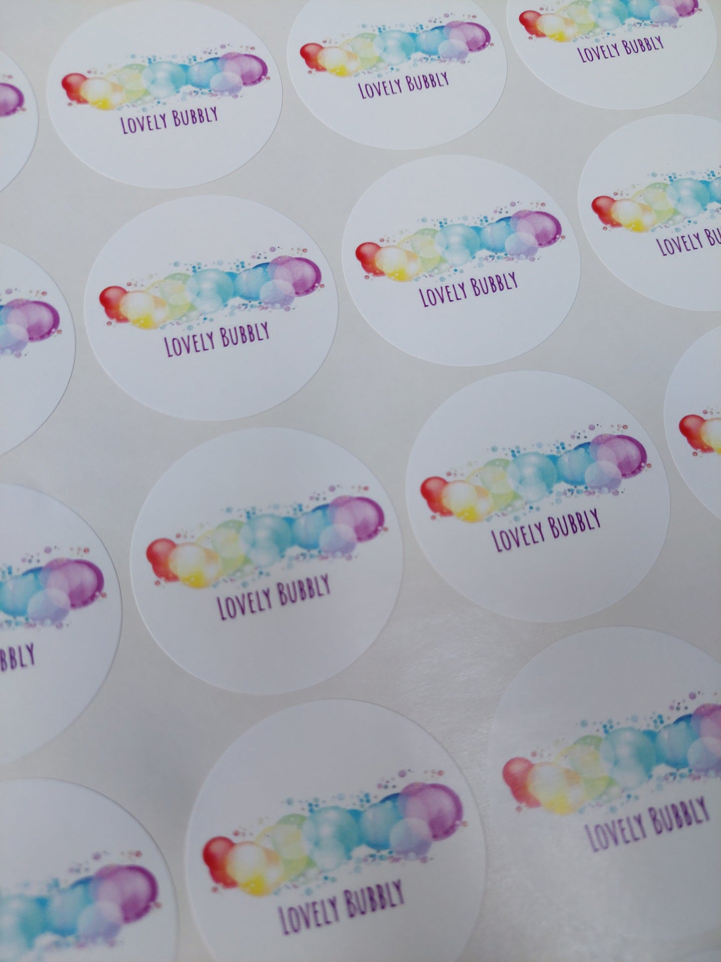 Logo Sticker Sheet 45mm | Business Stickers | Sticker Sheet | Stickers - Dinky Designs