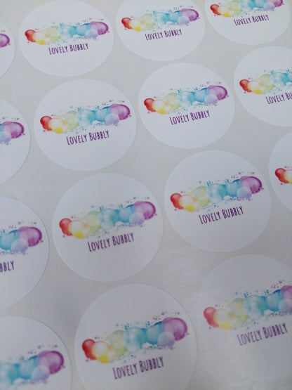 Logo Sticker Sheet 45mm | Business Stickers | Sticker Sheet | Stickers - Dinky Designs