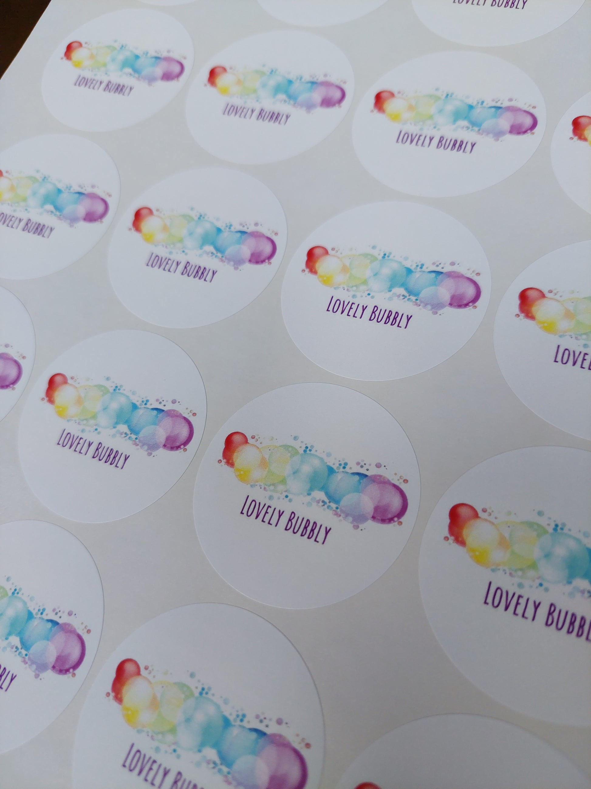 Logo Sticker Sheet 45mm | Business Stickers | Sticker Sheet | Stickers - Dinky Designs