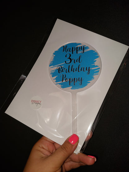 Acrylic Cake Topper | Personalised Cake Topper | Birthday Cake Topper