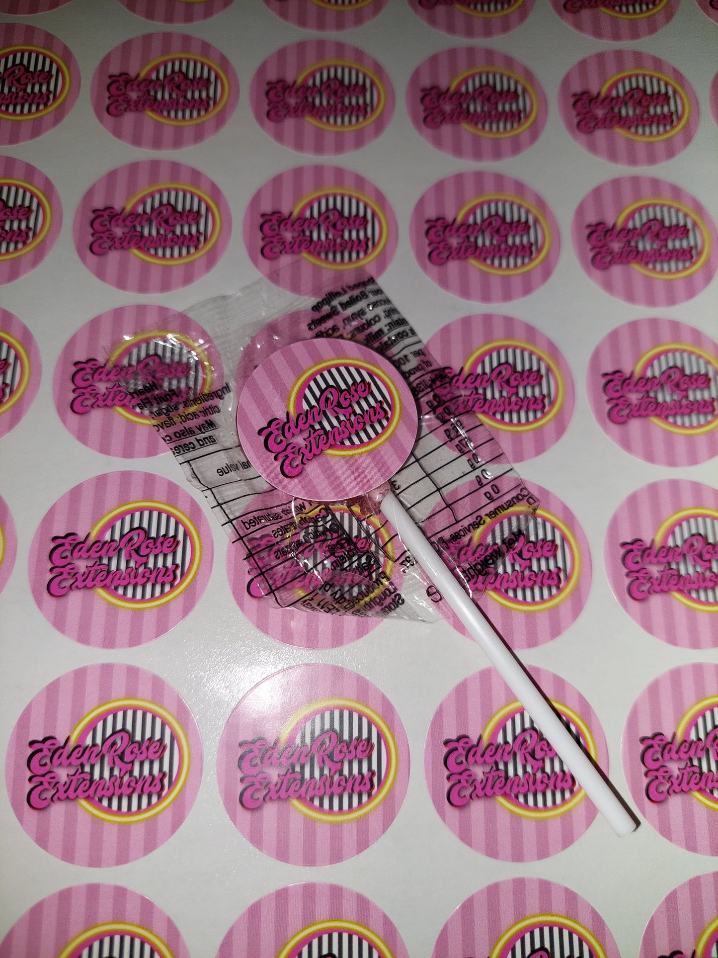 STICKERS ONLY | Logo Lollipop Stickers | Logo Business Supplies | Logo Sweet Stickers