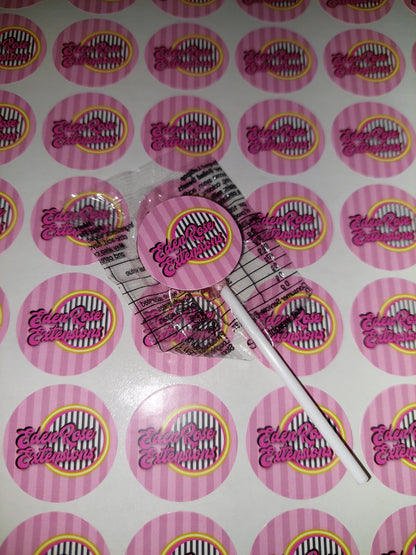 STICKERS ONLY | Logo Lollipop Stickers | Logo Business Supplies | Logo Sweet Stickers
