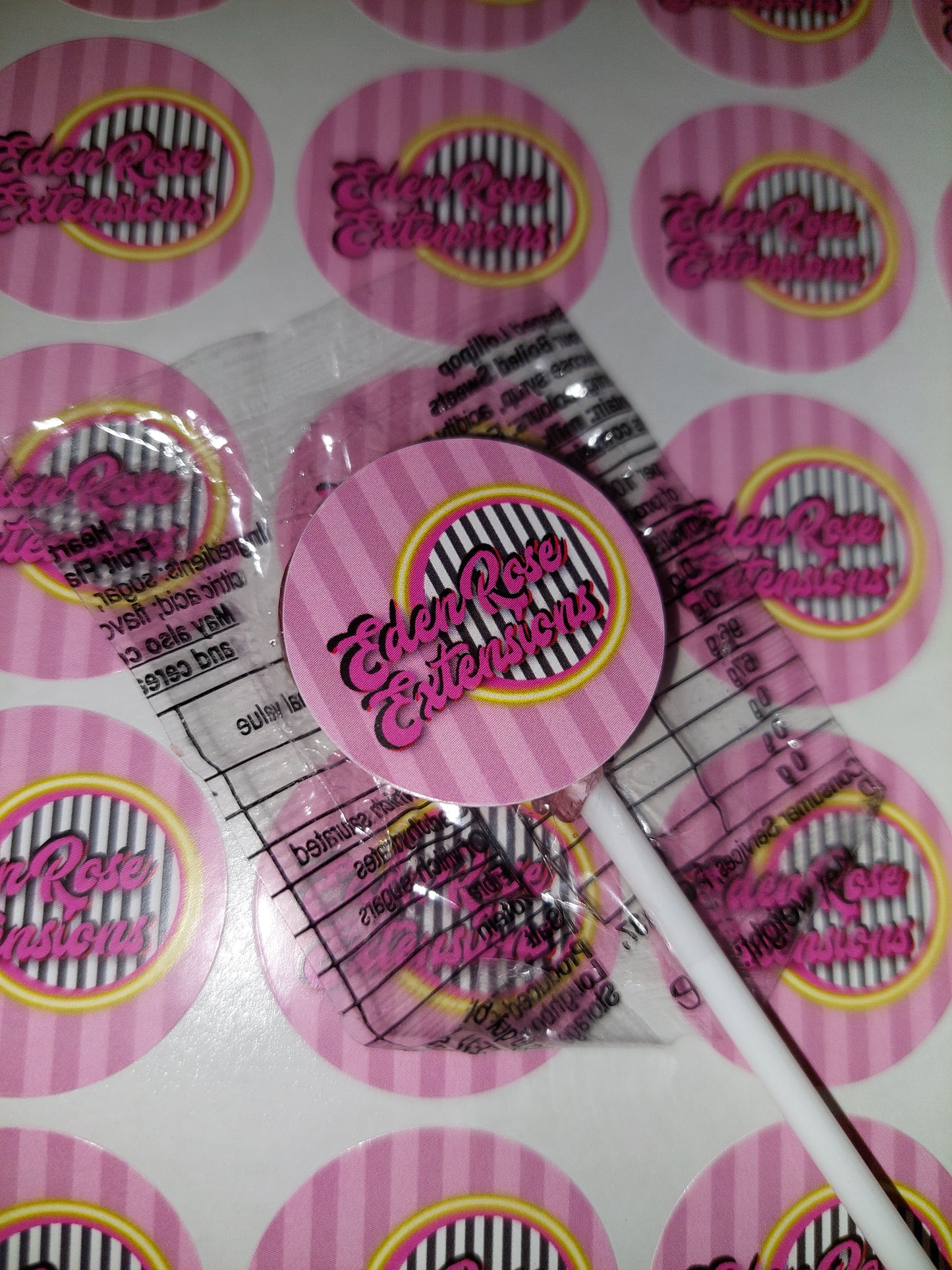 STICKERS ONLY | Logo Lollipop Stickers | Logo Business Supplies | Logo Sweet Stickers