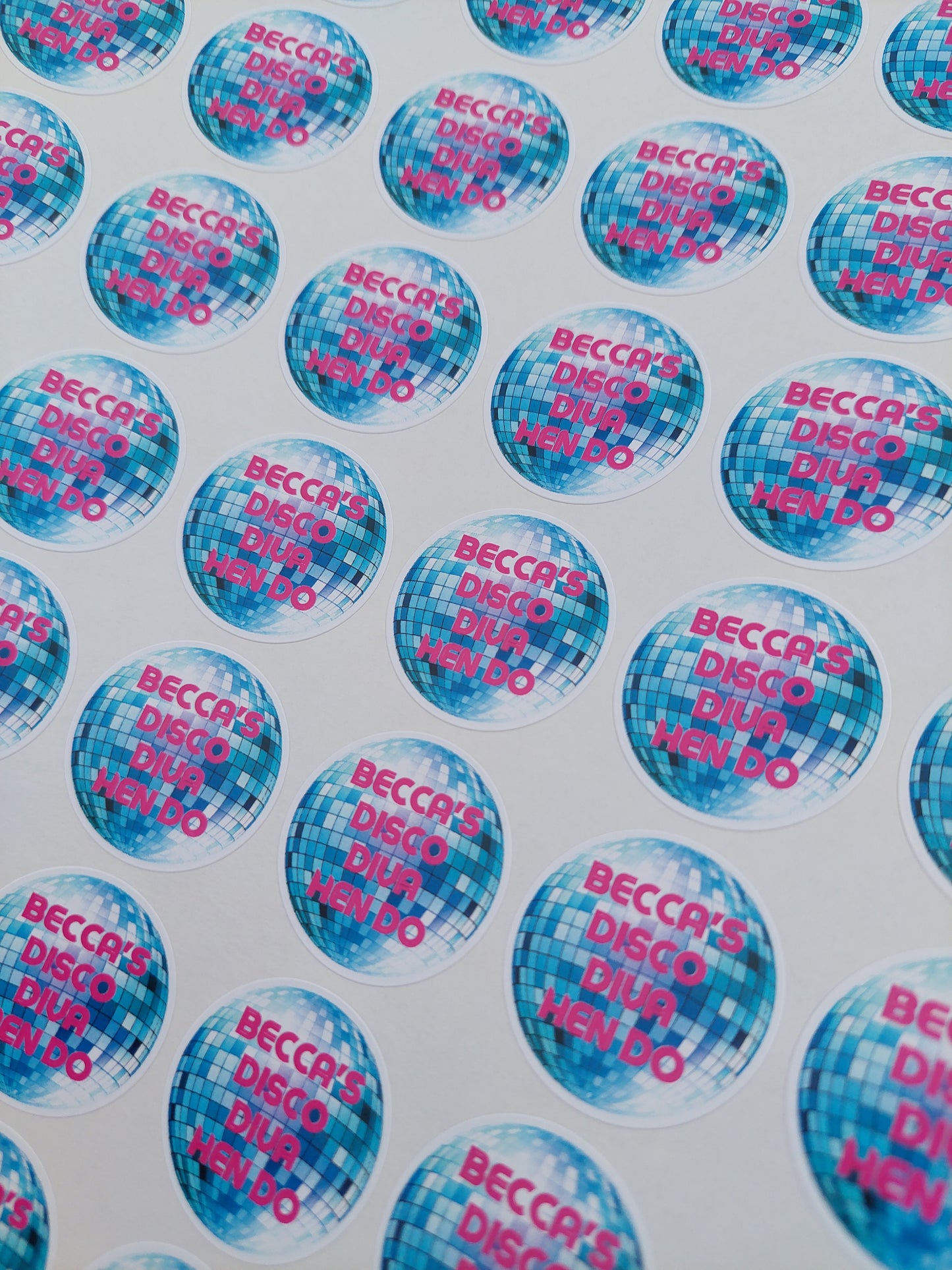 Disco Diva Stickers | Various Sizes | Disco Party Supplies | Disco Theme Party