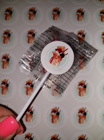STICKERS ONLY | Logo Lollipop Stickers | Logo Business Supplies | Logo Sweet Stickers