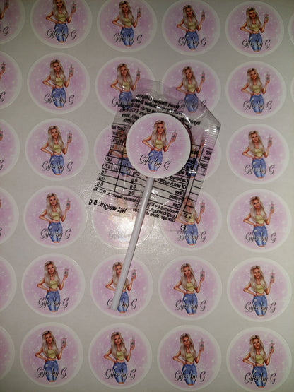 STICKERS ONLY | Logo Lollipop Stickers | Logo Business Supplies | Logo Sweet Stickers