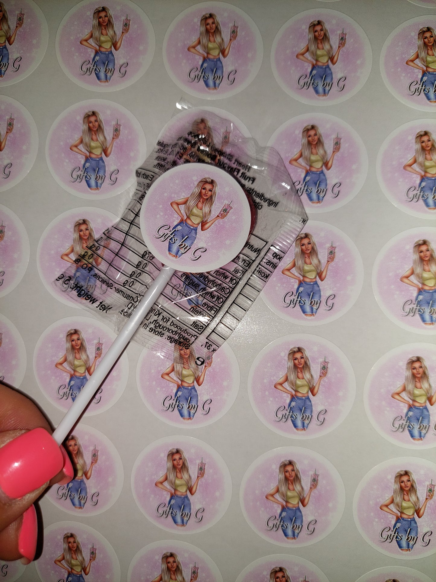 STICKERS ONLY | Logo Lollipop Stickers | Logo Business Supplies | Logo Sweet Stickers