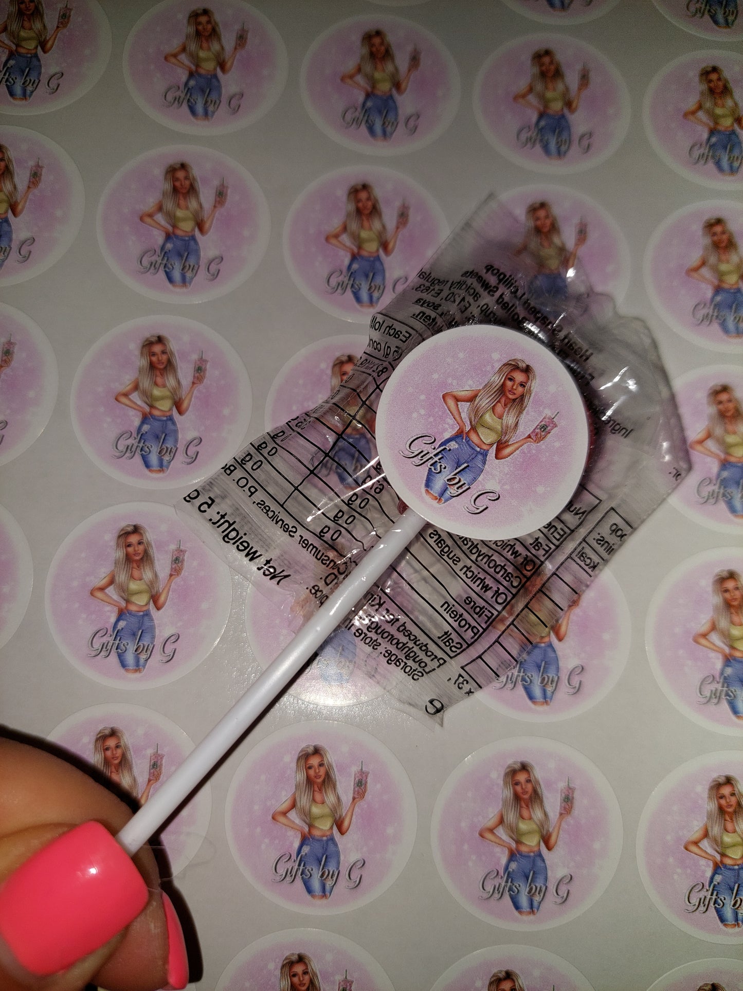 STICKERS ONLY | Logo Lollipop Stickers | Logo Business Supplies | Logo Sweet Stickers