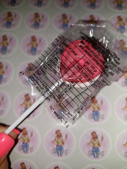STICKERS ONLY | Logo Lollipop Stickers | Logo Business Supplies | Logo Sweet Stickers