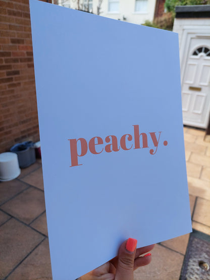 Quote Print | Peachy | Word Print