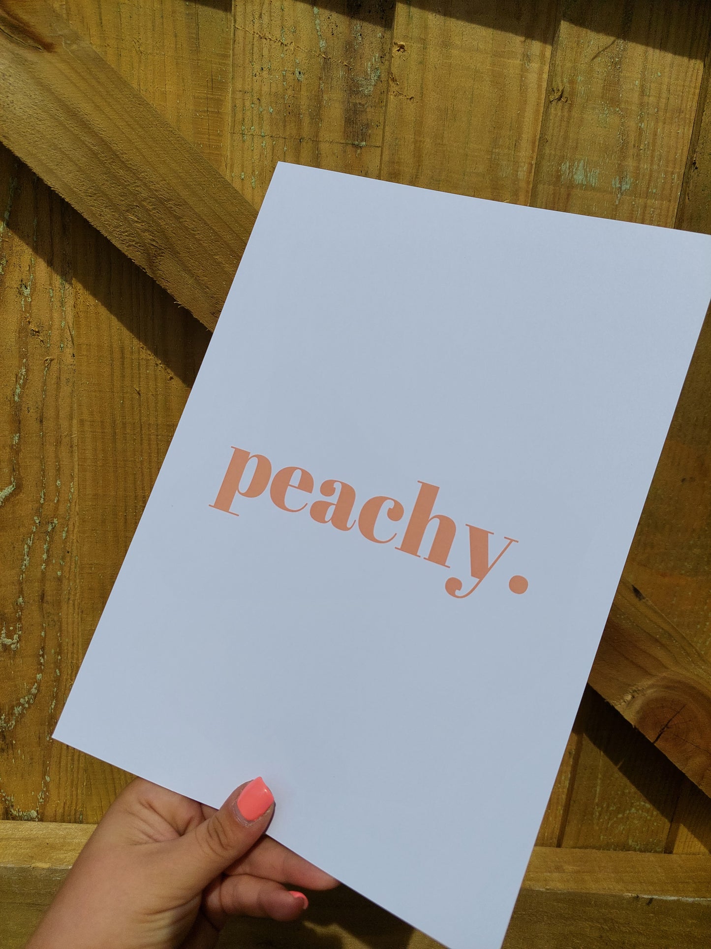Quote Print | Peachy | Word Print