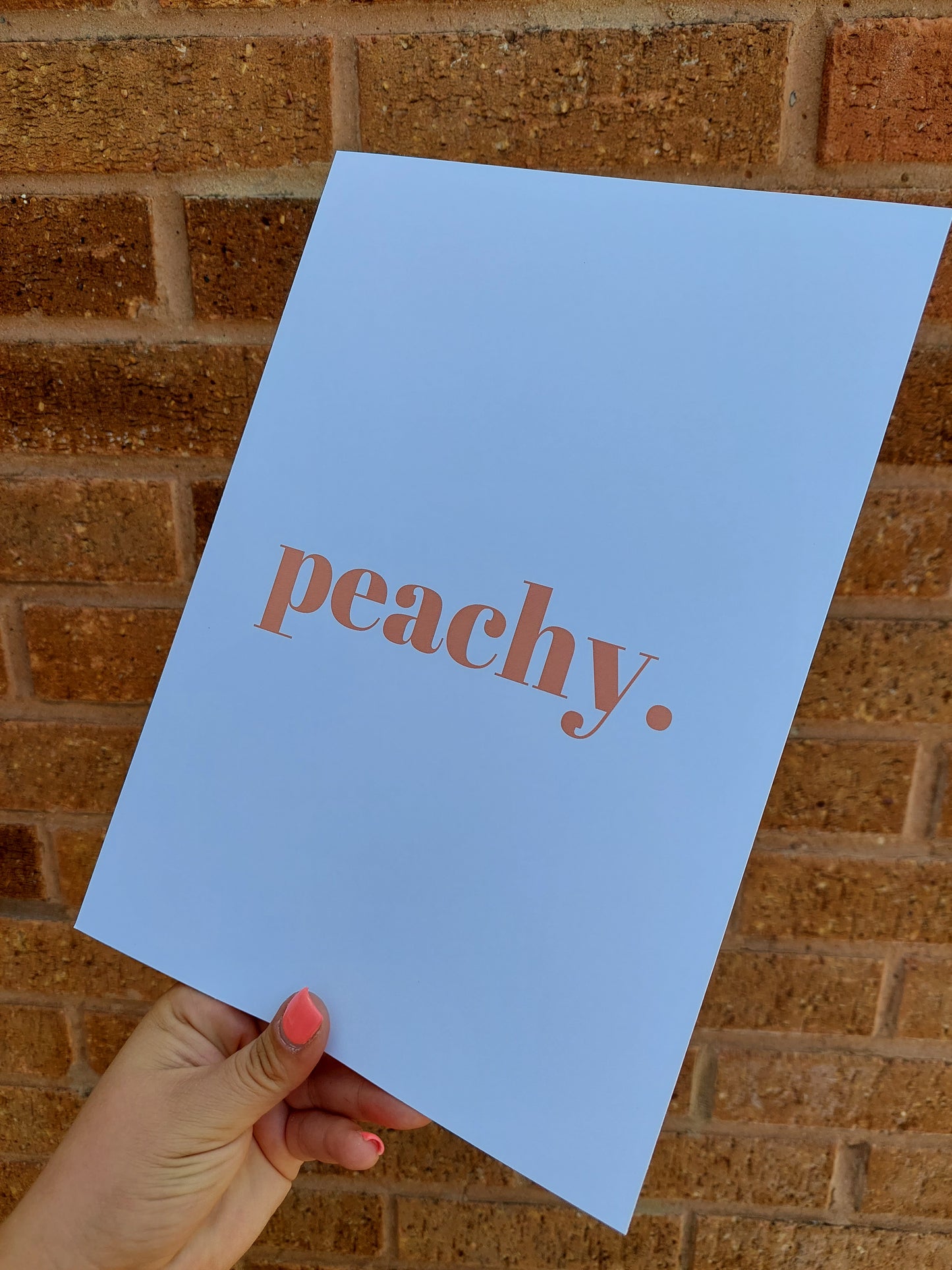 Quote Print | Peachy | Word Print