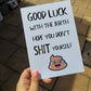 Baby Shower Card | Good Luck With The Birth | Funny Card | New Baby Card