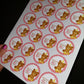 Red Teddy Bear Picnic Party Stickers | Circle Stickers | Sticker Sheet | Party Stickers