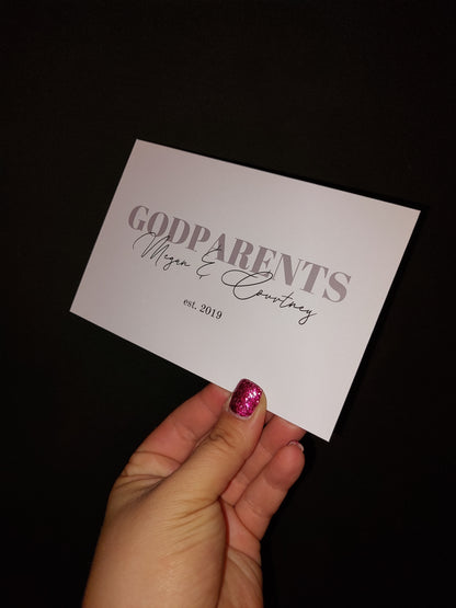 Godparent Print | Godchildren Names | Personalised Godparents| Godparent Gift
