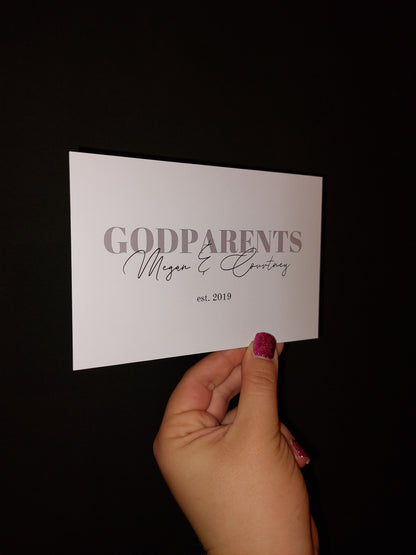Godparent Print | Godchildren Names | Personalised Godparents| Godparent Gift