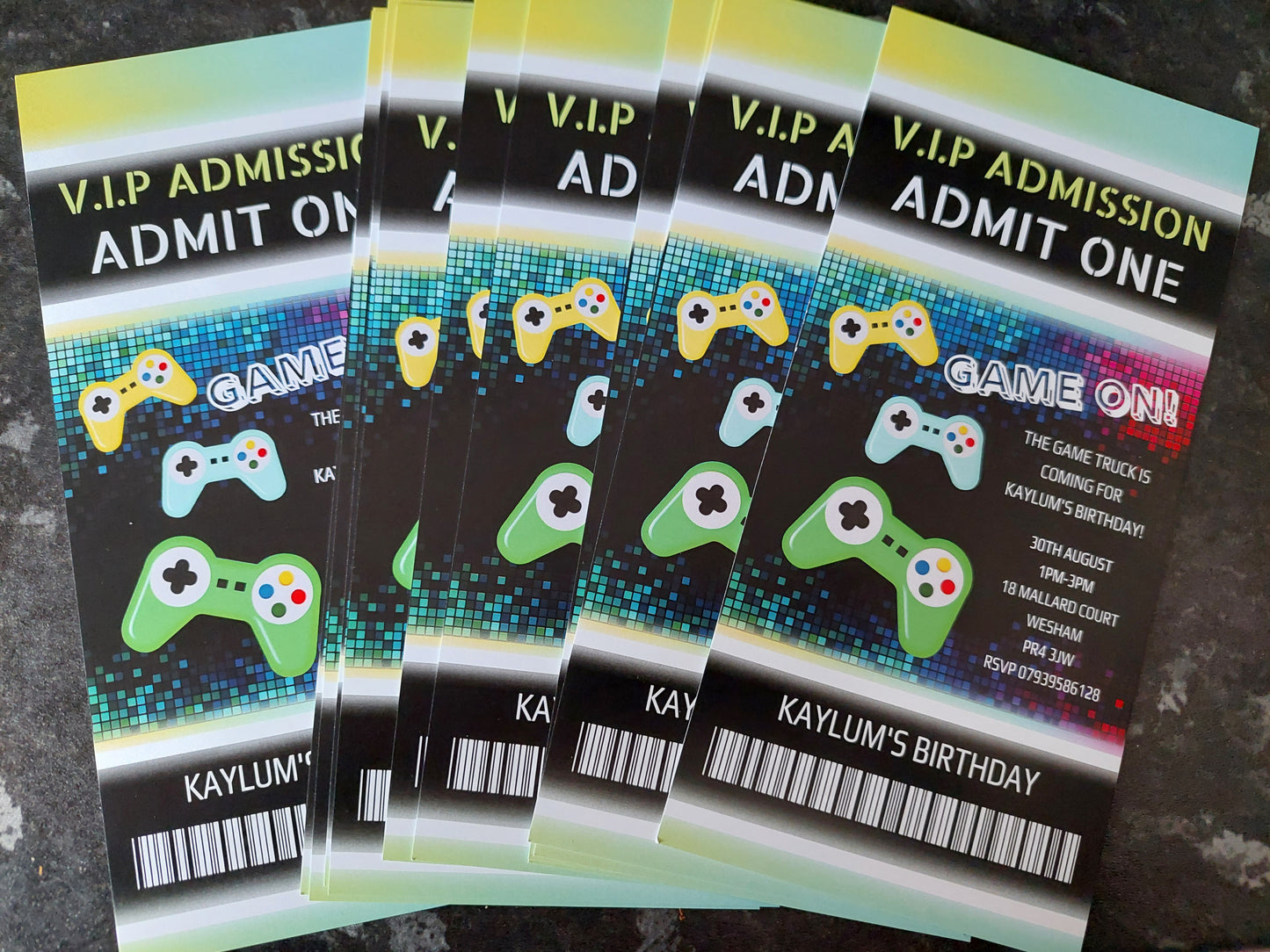 Gaming Invitations | Gamer Invites | Gaming Theme Invitations | Party Invitations