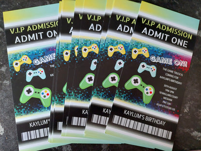 Gaming Invitations | Gamer Invites | Gaming Theme Invitations | Party Invitations