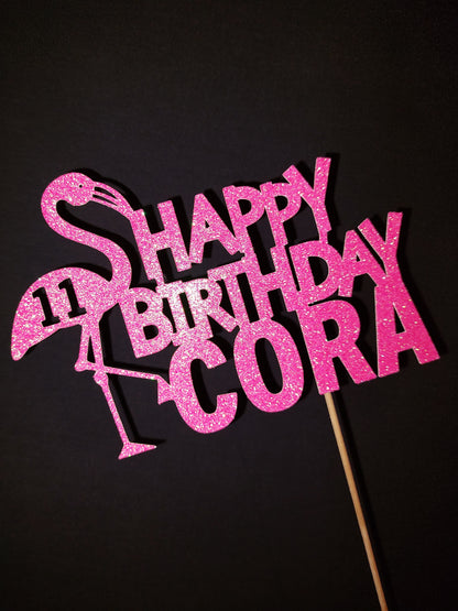 Personalised Cake Topper | Flamingo Cake Topper | Party Suppplies