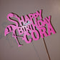 Personalised Cake Topper | Flamingo Cake Topper | Party Suppplies