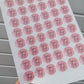 Blush Pink Birthday Stickers | Various Sizes | Birthday Party Supplies