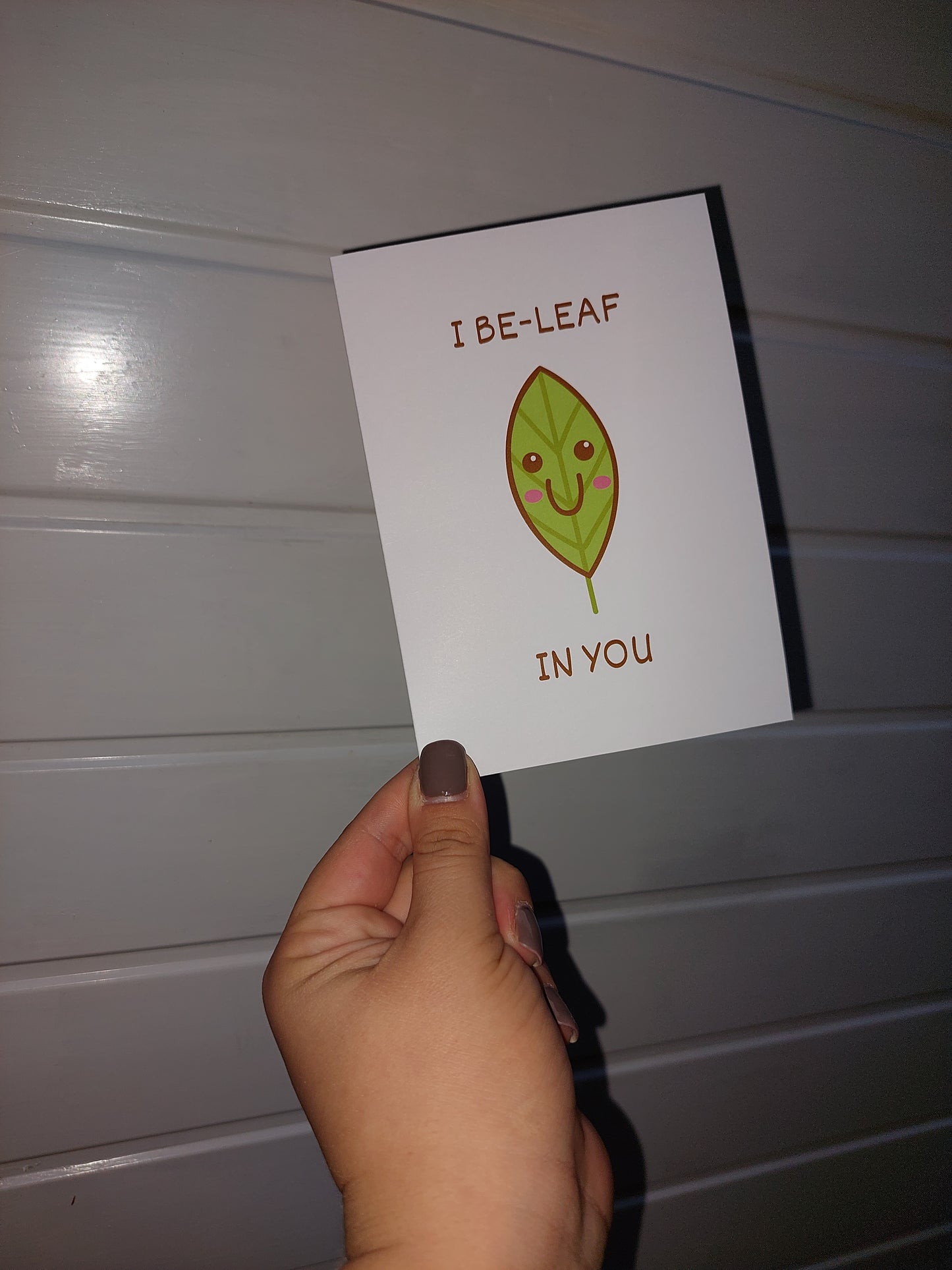 Thoughtful Card | I Be-Leaf In You - Believe In You Card | Exams Card | Graduation Card | New Job Card | Good Luck Card