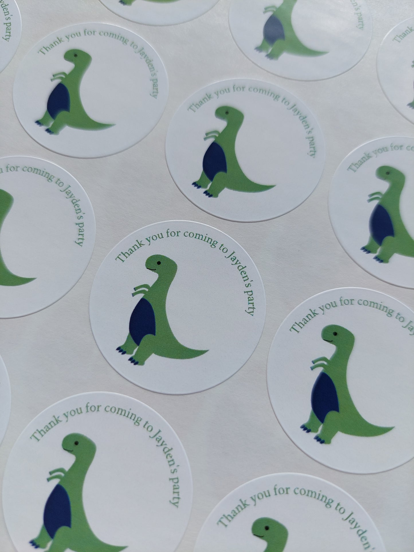 Dinosaur Birthday Stickers | Various Sizes | Dinosaur Party Supplies