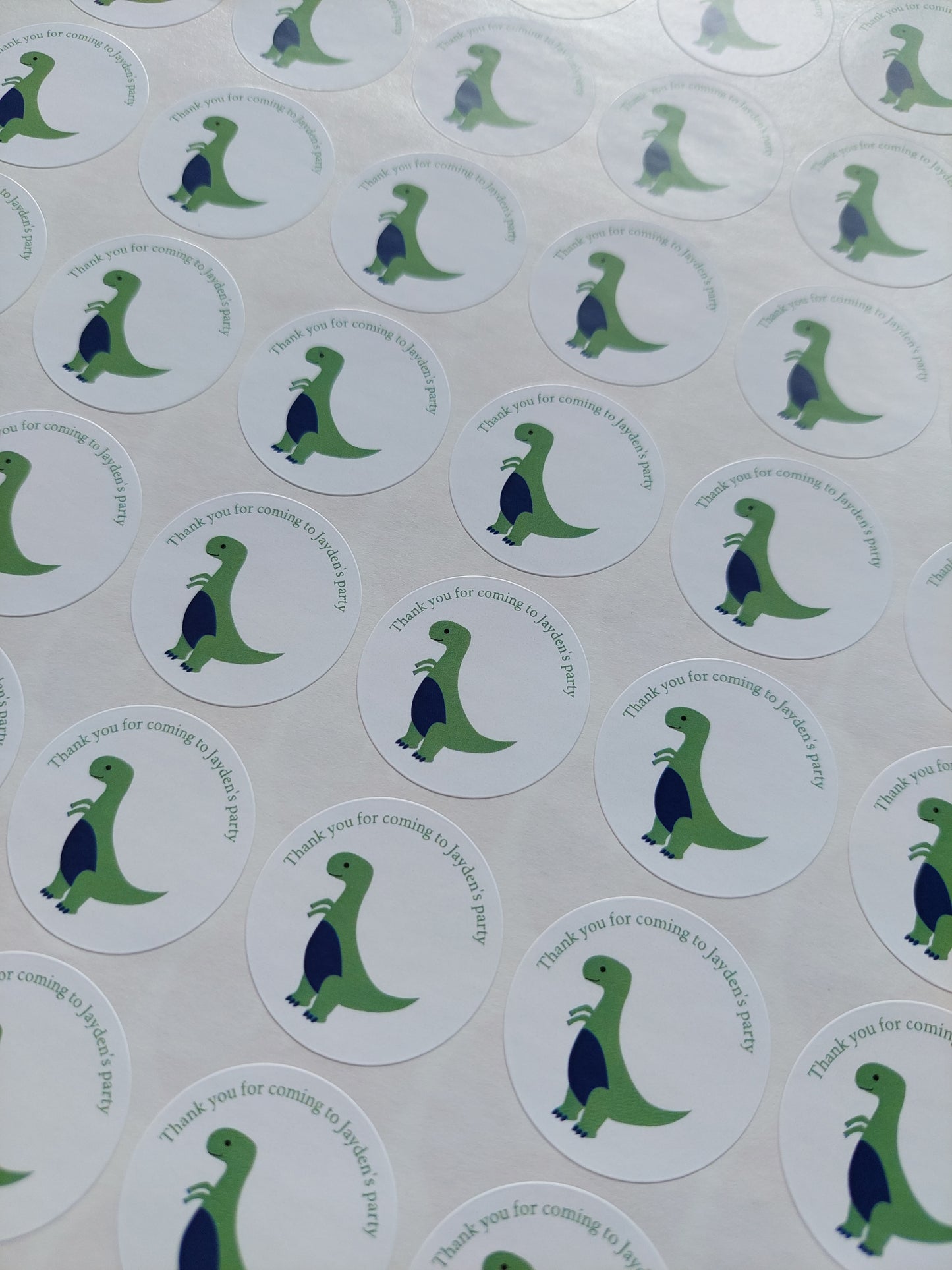 Dinosaur Birthday Stickers | Various Sizes | Dinosaur Party Supplies