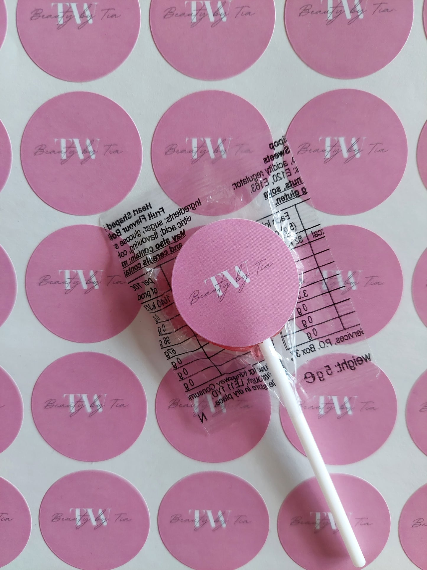 STICKERS ONLY | Logo Lollipop Stickers | Logo Business Supplies | Logo Sweet Stickers