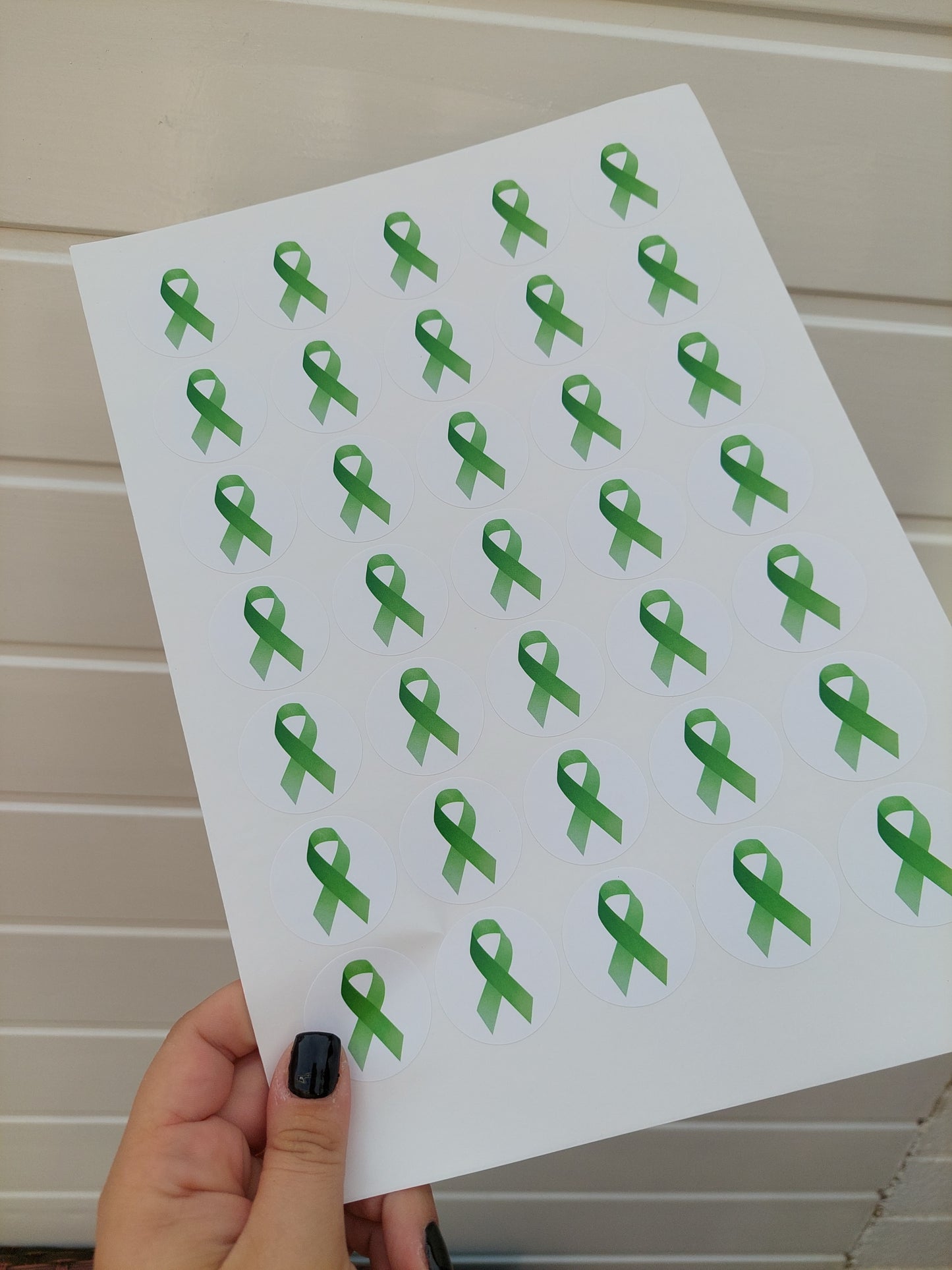 Mental Health Ribbon Stickers | Various Sizes | Sticker Sheets