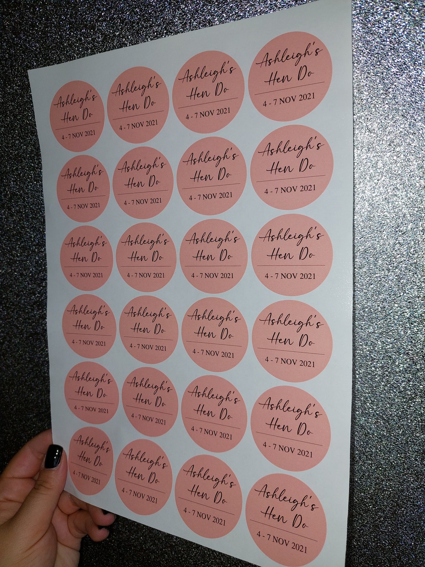 Hen Party Stickers | Sticker Sheet 45mm Circles | Party Stickers | Circle Stickers | Sticker Sheet