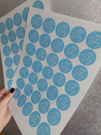 It's A Boy Stickers | Various Sizes | Baby Shower Party Stickers | Baby Boy Stickers