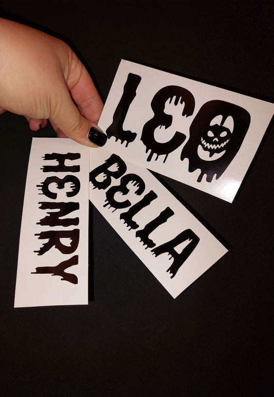 Halloween Stickers | Halloween Name Label | Label Stickers | Halloween Labels | Vinyl Decals