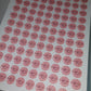 Blush Pink Birthday Stickers | Various Sizes | Birthday Party Supplies