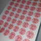 Blush Pink Birthday Stickers | Various Sizes | Birthday Party Supplies