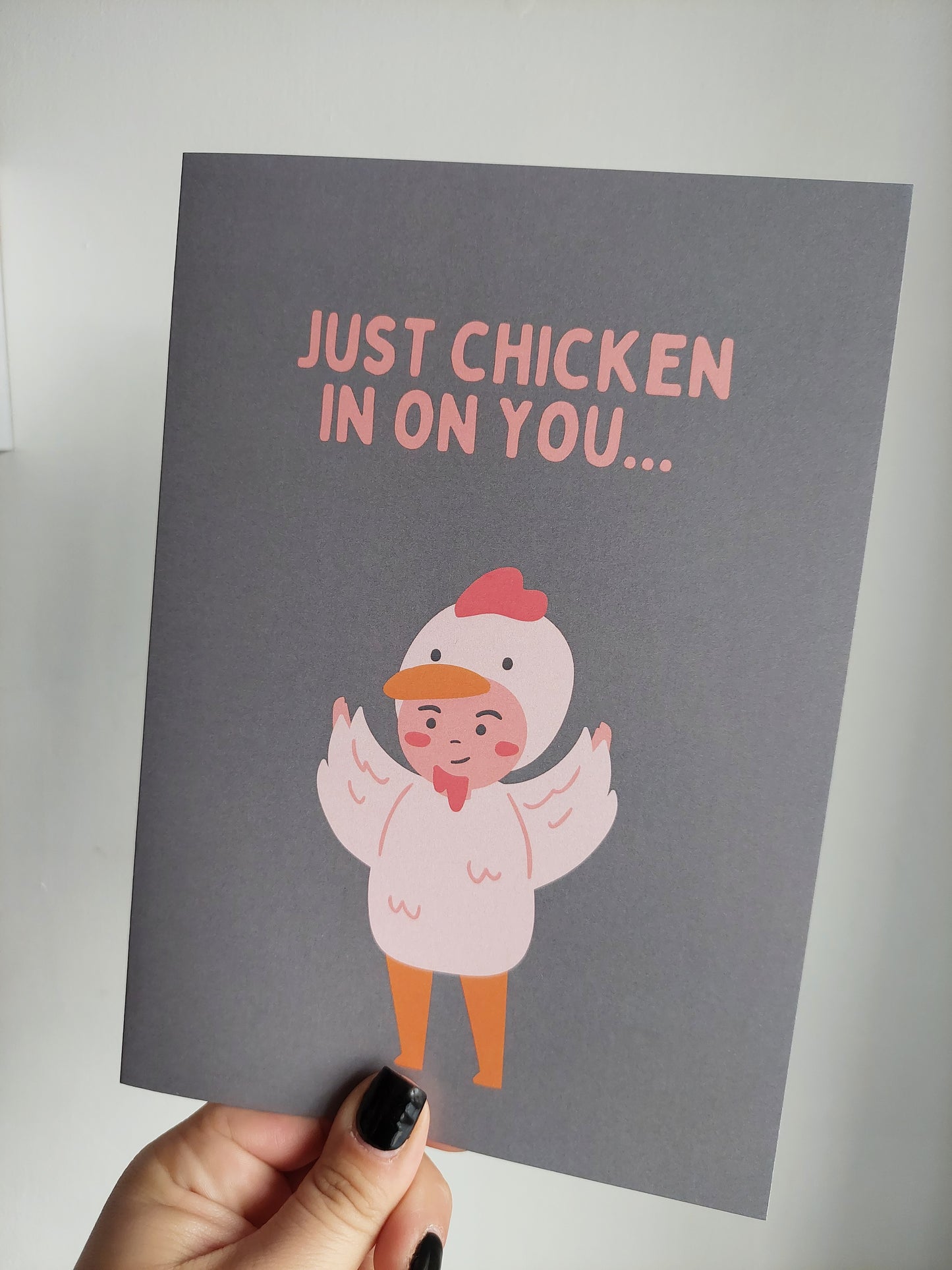 Thinking Of You Card | Just Chicken In On You | Funny Card