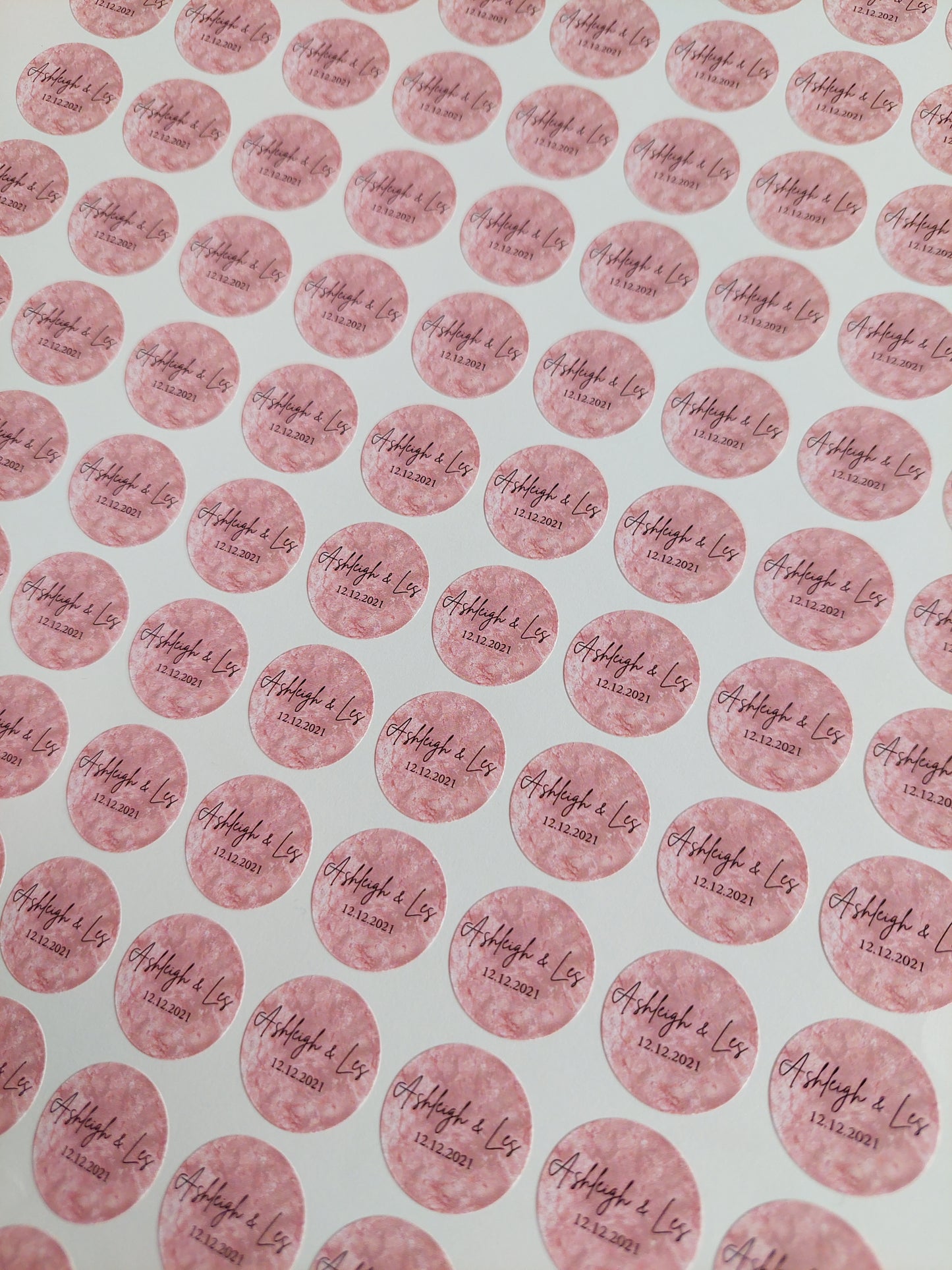 Blush Pink Birthday Stickers | Various Sizes | Birthday Party Supplies