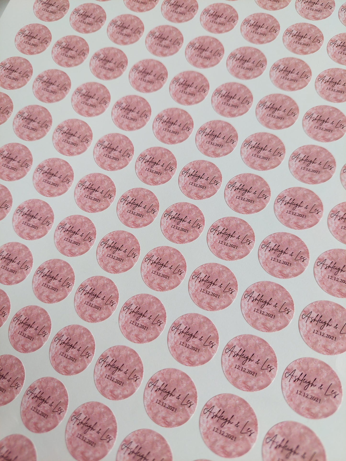 Blush Pink Birthday Stickers | Various Sizes | Birthday Party Supplies