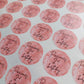Blush Pink Birthday Stickers | Various Sizes | Birthday Party Supplies