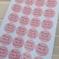 Hen Party Stickers | Sticker Sheet 45mm Circles | Party Stickers | Circle Stickers | Sticker Sheet