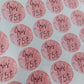 Blush Pink Birthday Stickers | Various Sizes | Birthday Party Supplies
