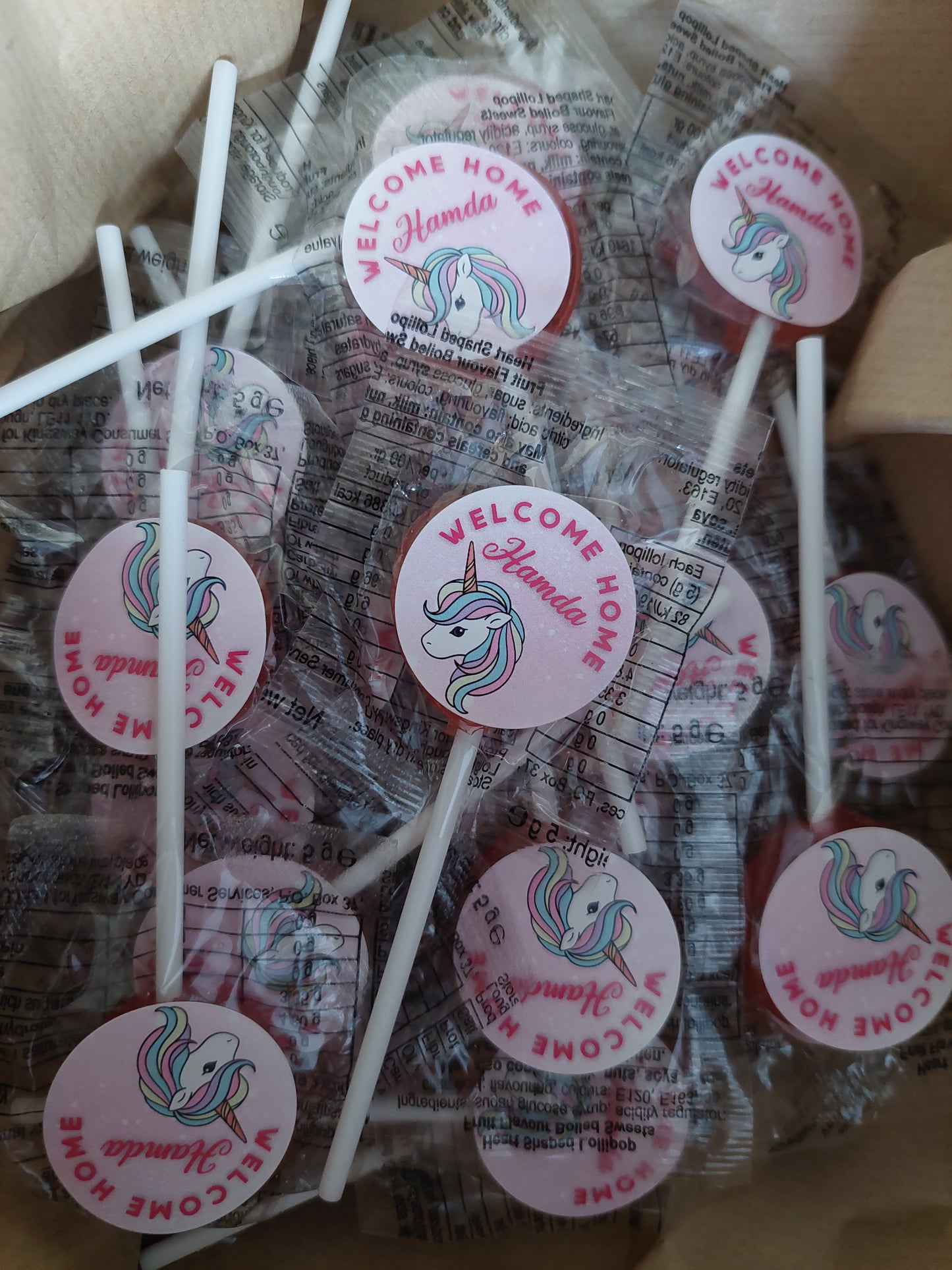 STICKERS ONLY | Personalised Unicorn Birthday Lollipop Stickers | Personalised Sweet Stickers | Unicorn Party Favours