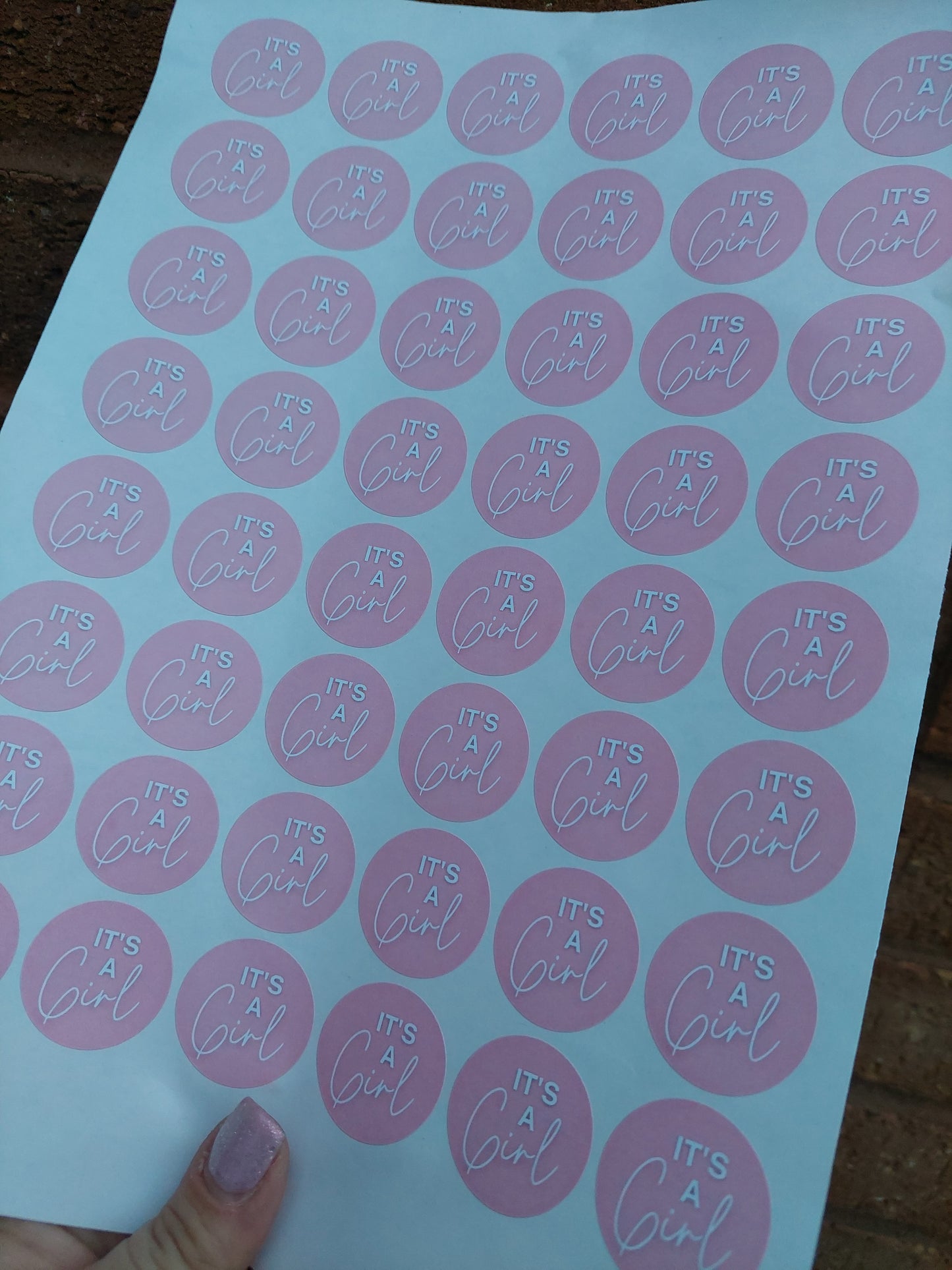 It's A Girl Stickers | Various Sizes | Baby Shower Party Stickers | Baby Girl Stickers